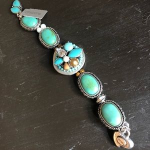 New Chico’s Jeniece Accent Bracelet Turquoise
